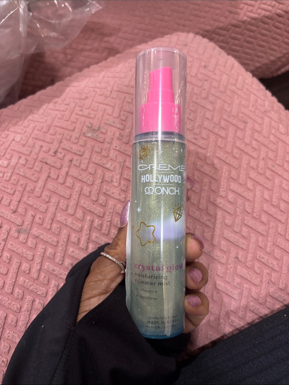Creme Hollywood Conch Crystal Glow Moisturizing Shimmer Mist — Pink